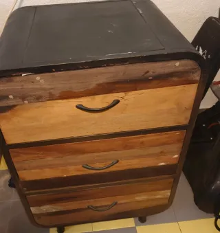 Cajonera Teca 3 Cajones Pilma