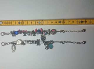Dos pulseras de Stitch estilo Pandora