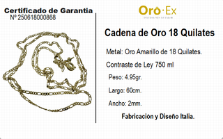 CADENA DE ORO DE 18 QUILATES - 18 KILATES