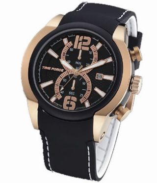 Reloj TIME FORCE Negro y Dorado