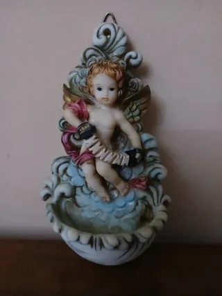 Acquasantiera vintage angelo