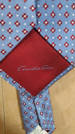 Corbata Emidio Tucci Azul y Roja