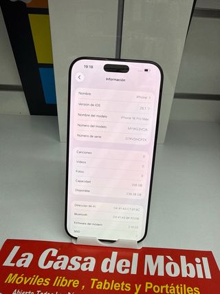 iPhone 16 Pro Max 256GB negro como nuevo