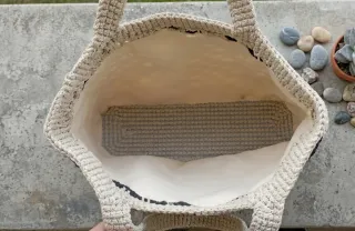 Borsetta uncinetto con ciondolo gufetto