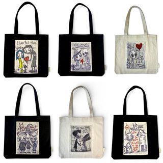 Bolso Tote Dark Art Corazón Rojo Hecho a Mano