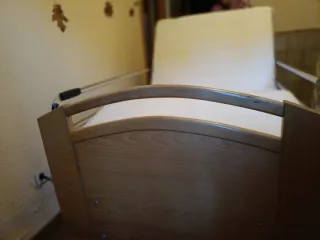 Cama articulada madera y metal