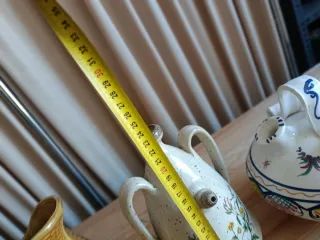 3 Botijos de cerámica decorados