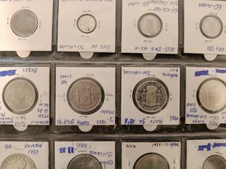 Colección monedas plata Alfonso XII, XIII europeas