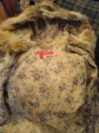 Chaqueta Piel Conejo Beige y Marrón