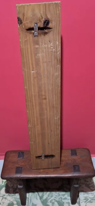 Perchero Castellano Madera y Metal Años 60