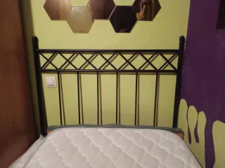 Cabecero de forja negro para cama