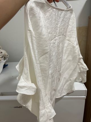 Camisa Zara Blanca Volantes