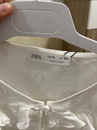 Camisa Zara Blanca Volantes