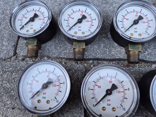 10 Manometri Aria 0-10 Bar 1/4 radiale 10pz