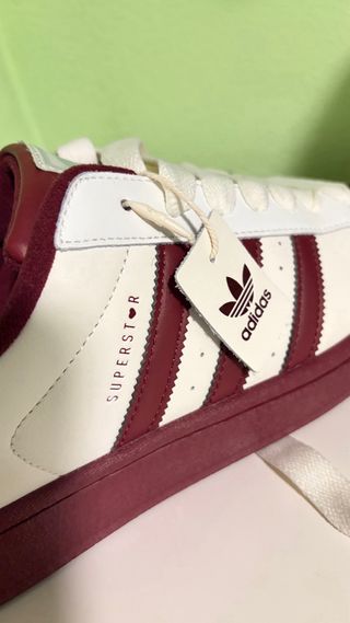 Adidas Superstar Hombre Rojo/Blanco