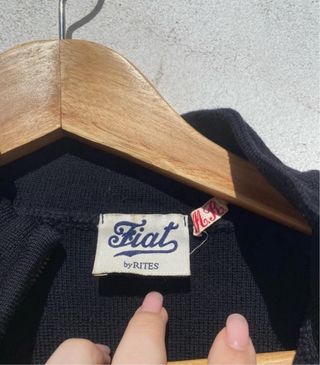 Maglia Fiat zip vintage nera