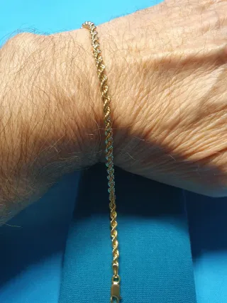 Pulsera Cordón Oro 18k - 19cm