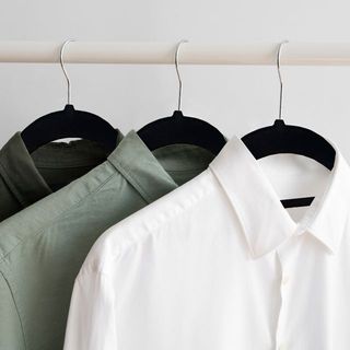 Lote 100 Perchas Terciopelo Negras Nuevas