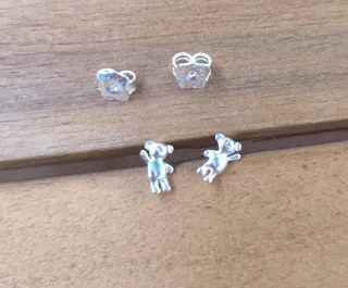Pendientes Oso Tous Plata