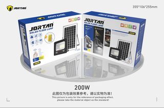 6 Faretti LED Solare 200W JORTAN + Telecomando