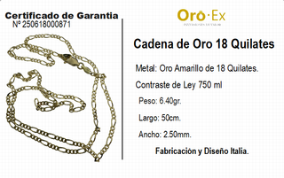 CADENA DE ORO DE 18 QUILATES - 18 KILATES