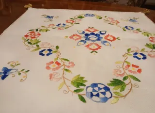 Fundas de tela bordadas multicolor