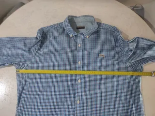 Camisa Napapijri cuadros azul y blanco