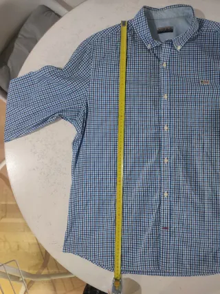 Camisa Napapijri cuadros azul y blanco