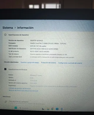 Portátil pc ASUS - I7, 8GB RAM, 256GB SSD, 940MX
