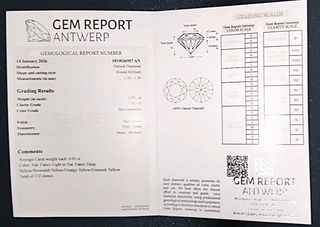 132 Diamantes Naturais Certificados GRA selados