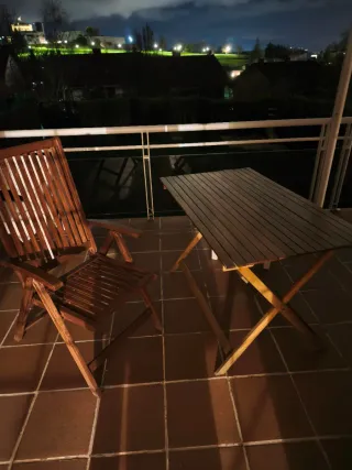 Mesa plegable de madera