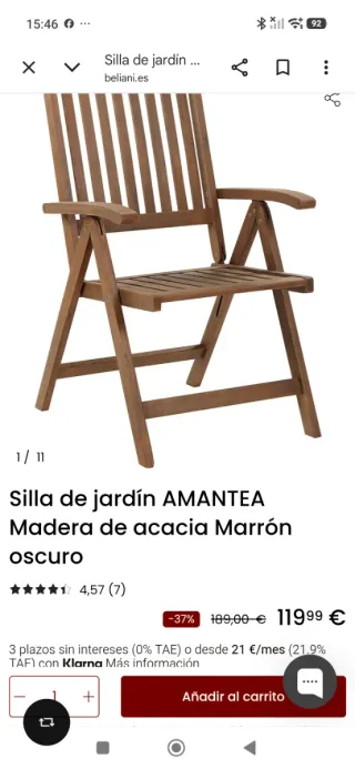 Mesa plegable de madera