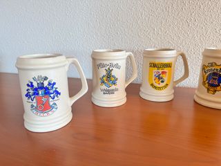 6 Jarras Cerveza Colección Cerámica