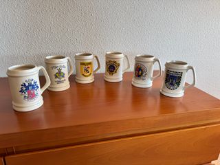 6 Jarras Cerveza Colección Cerámica