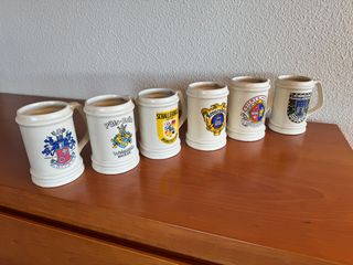 6 Jarras Cerveza Colección Cerámica