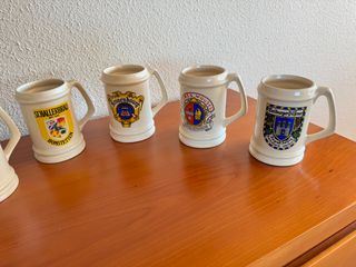 6 Jarras Cerveza Colección Cerámica
