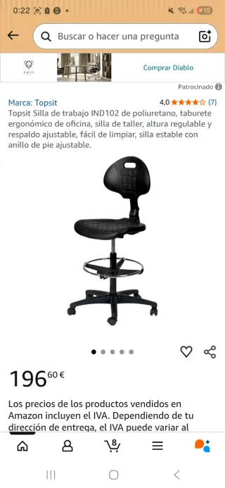 Silla de oficina ergonómica negra