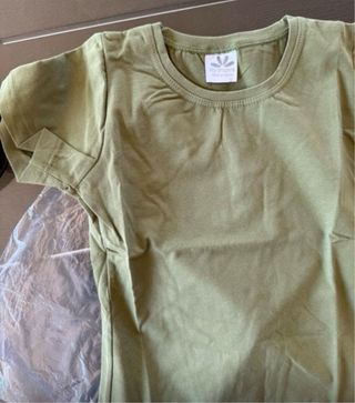 Camiseta de algodón azul