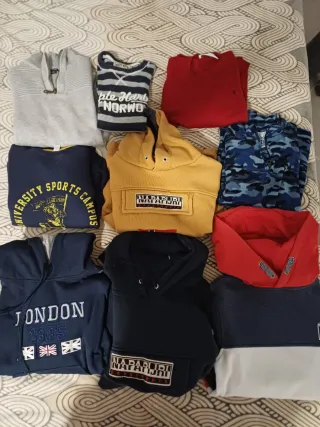 Lote 7 sudaderas niño talla 10 años