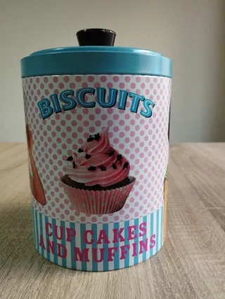Caja metálica vintage Cup cakes