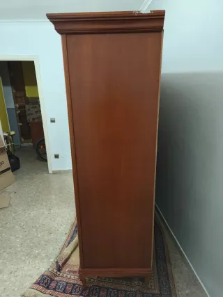 Armario ropero vintage madera y cristal