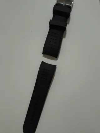 Correa Reloj Silicona 24mm Negra