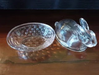 Bombonera caja cristal conejo rosado