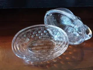 Bombonera caja cristal conejo rosado