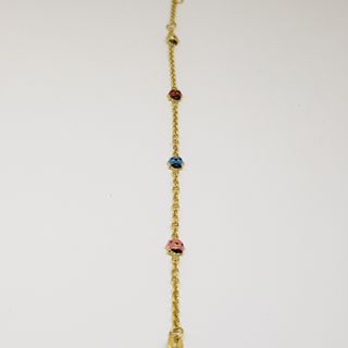 Pulsera Infantil Oro 18K Mariquitas