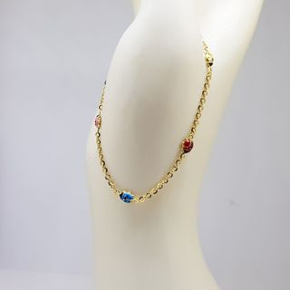 Pulsera Infantil Oro 18K Mariquitas