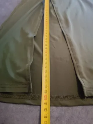 Vestido verde largo drapeado