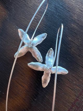 Orecchini fiore argento 925