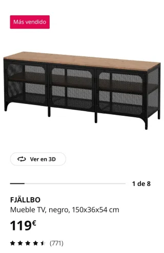 Mueble TV madera y metal