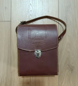 Prismáticos Vintage con Funda de Cuero